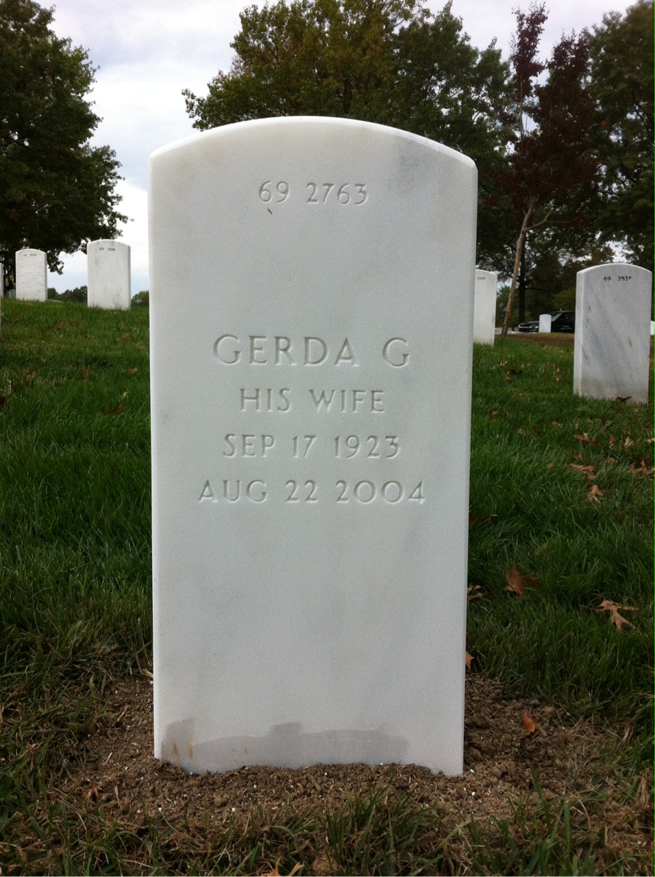 Back of headstone — Lee Kerson