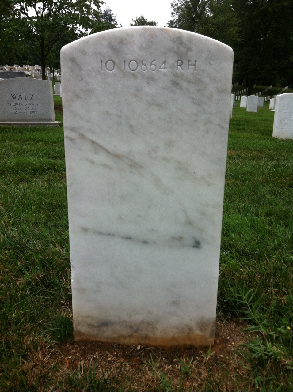 Back of headstone — James Monahan