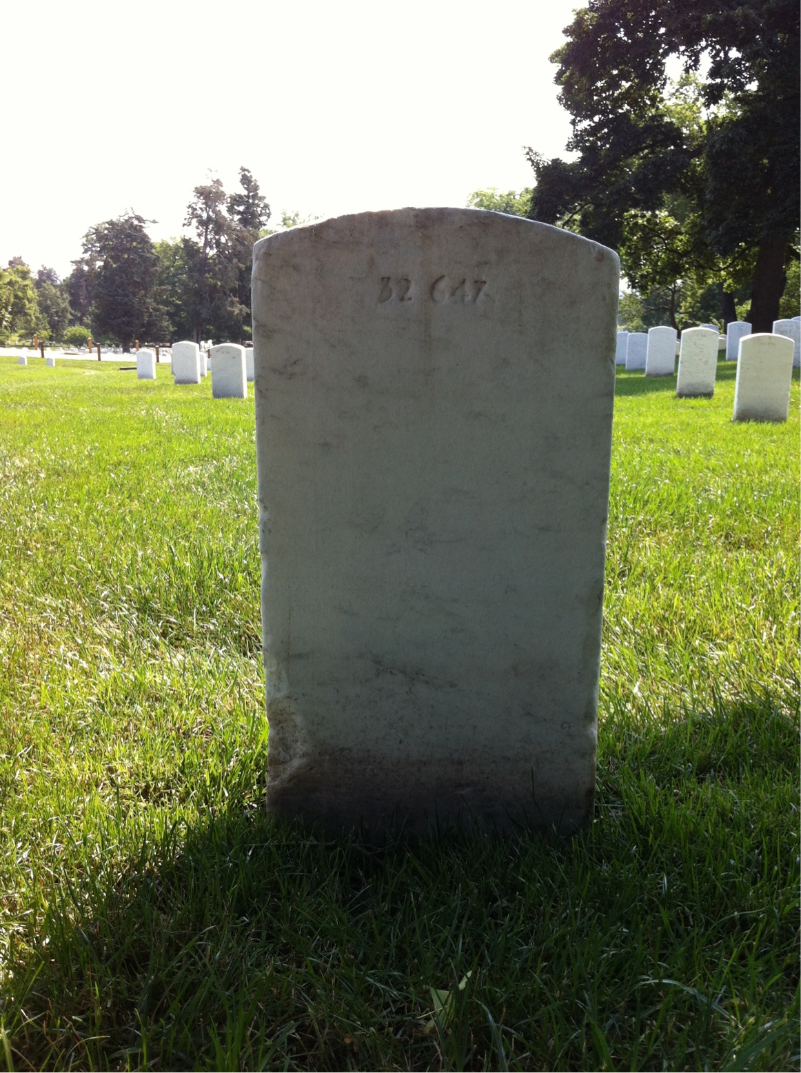 Back of headstone — Robert S Jones