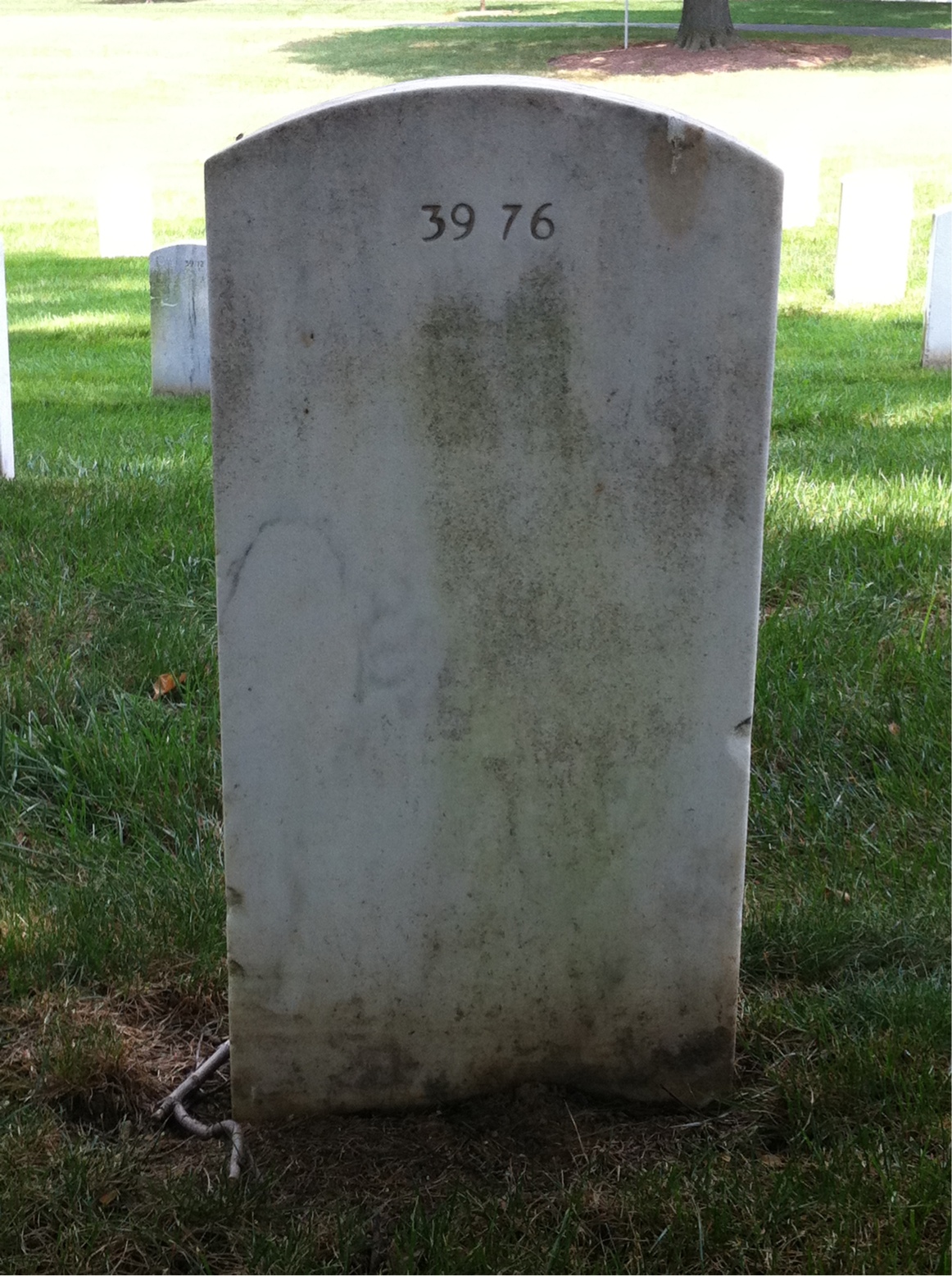 Back of headstone — Michael Morton
