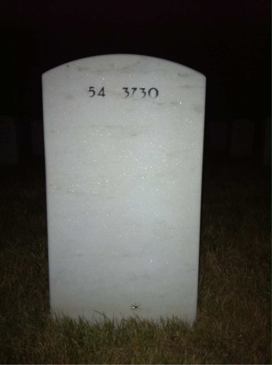 Back of headstone — Lester Kilham