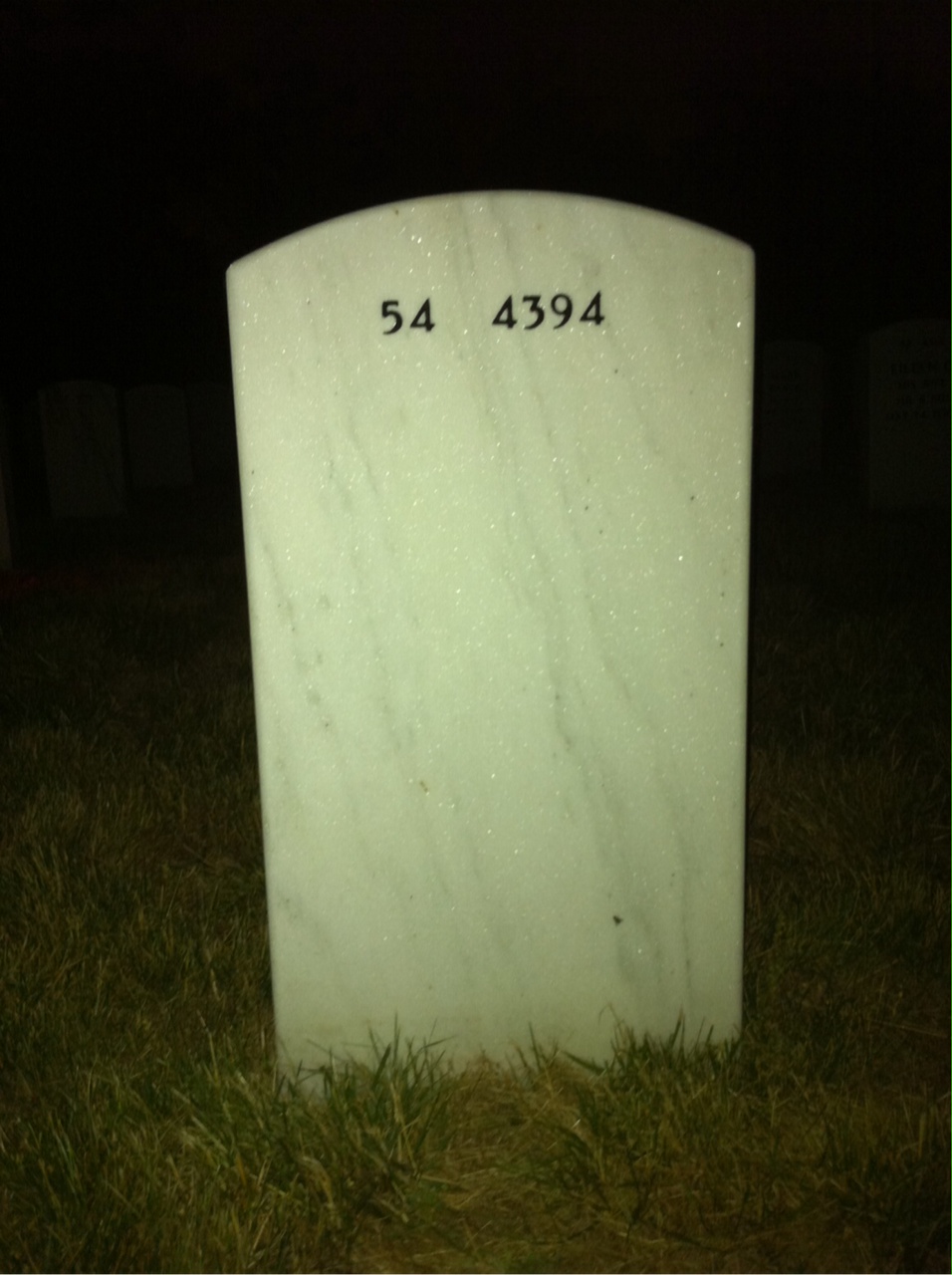Back of headstone — Robert Feldman