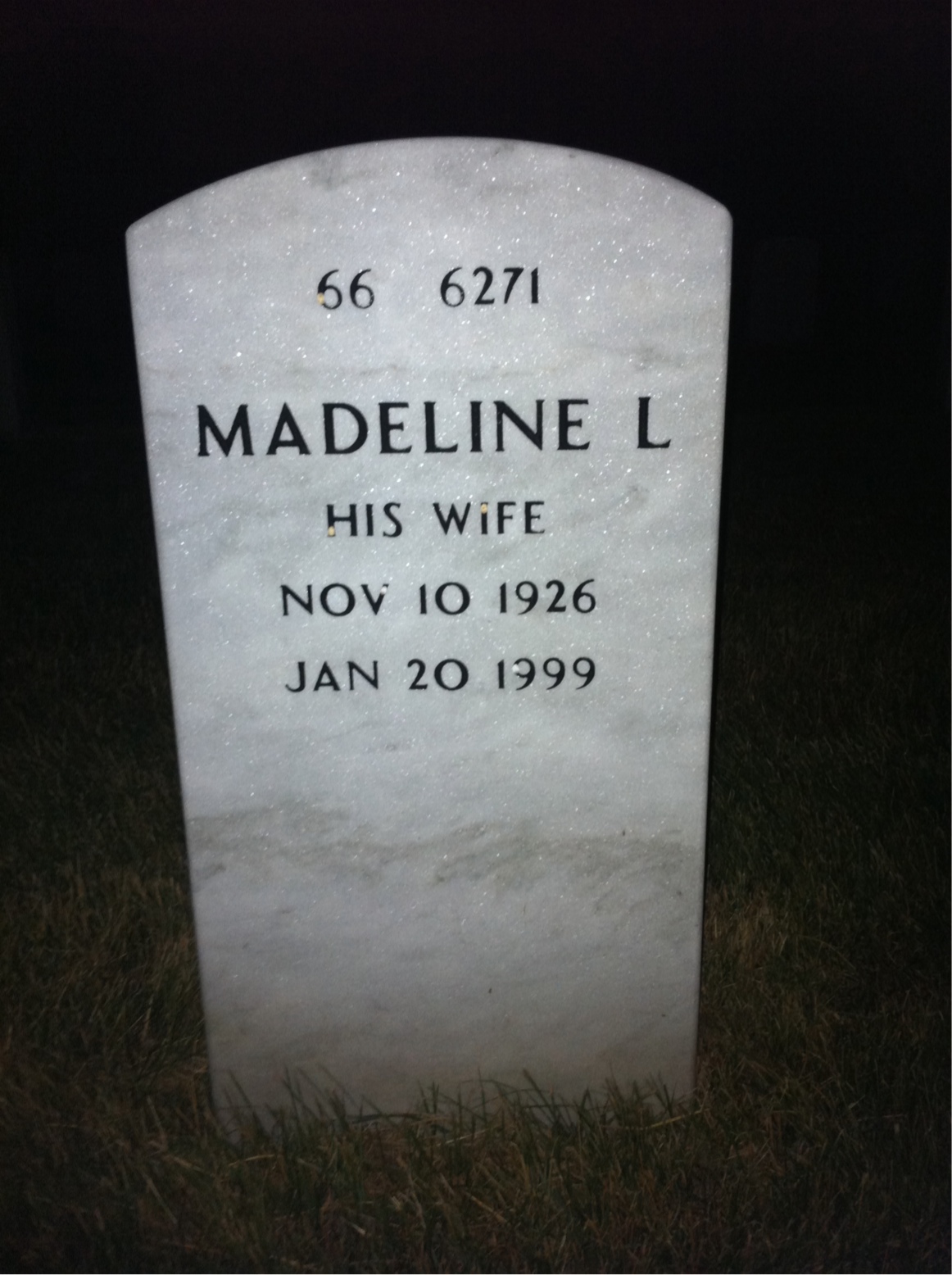 Back of headstone — Lloyd King