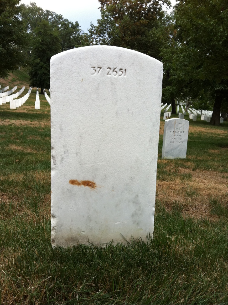 Back of headstone — Willie Harris