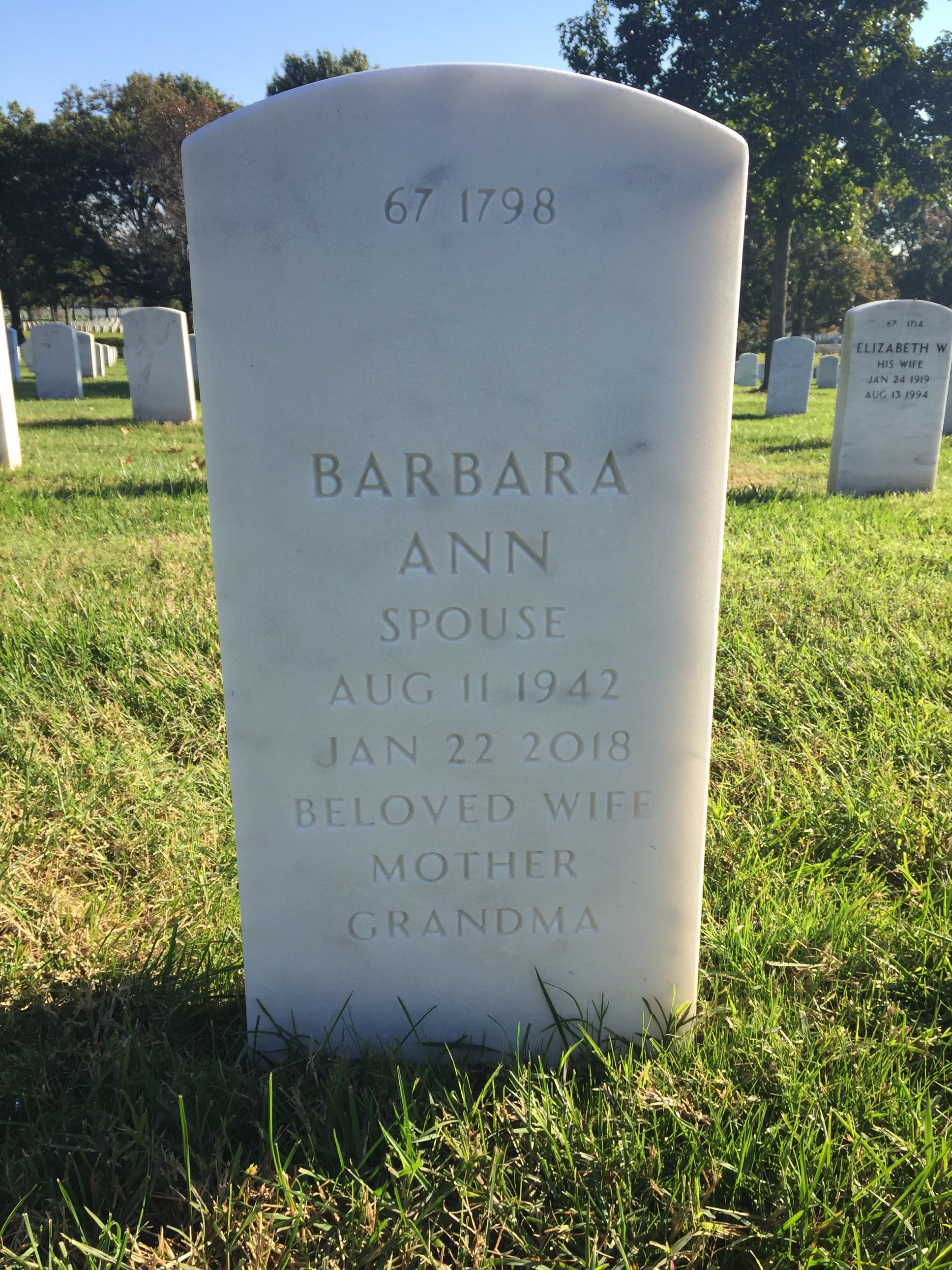 Back of headstone — Donald Moulder