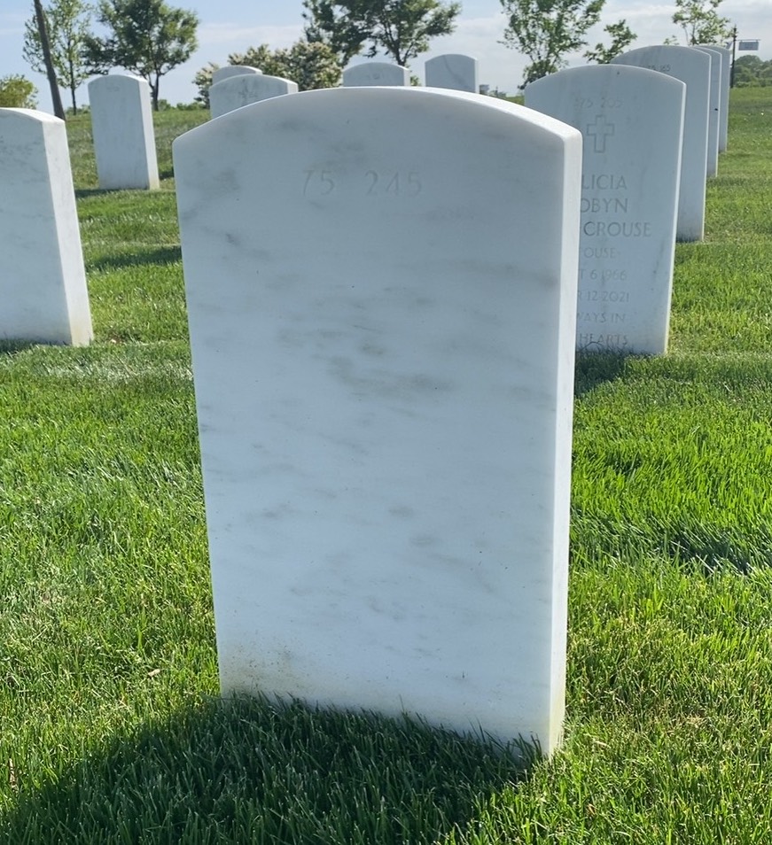 Back of headstone — Charles Ambrogio