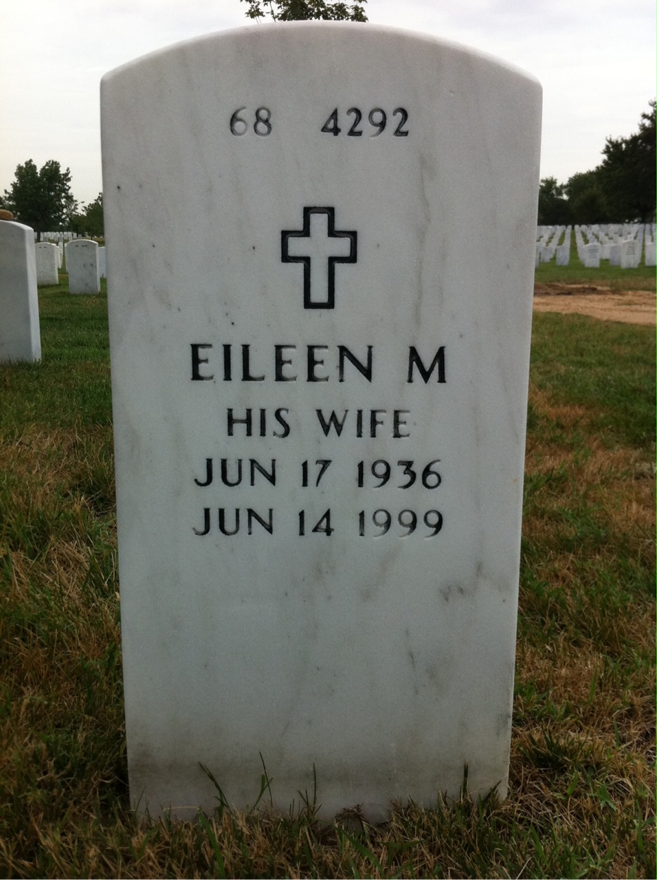 Back of headstone — Murray Miller