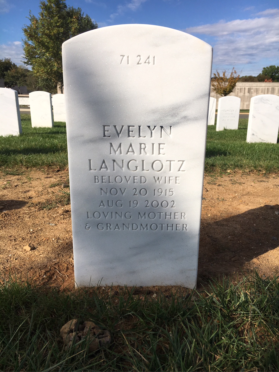 Back of headstone — Joe Ignacio Martinez