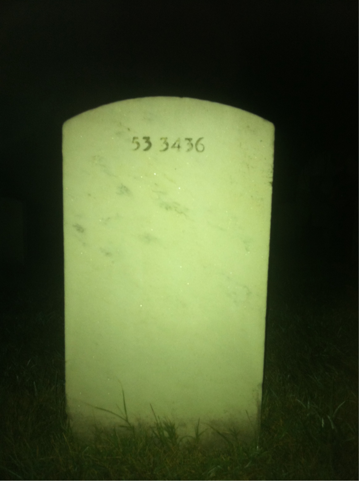 Back of headstone — Theodore Mroz