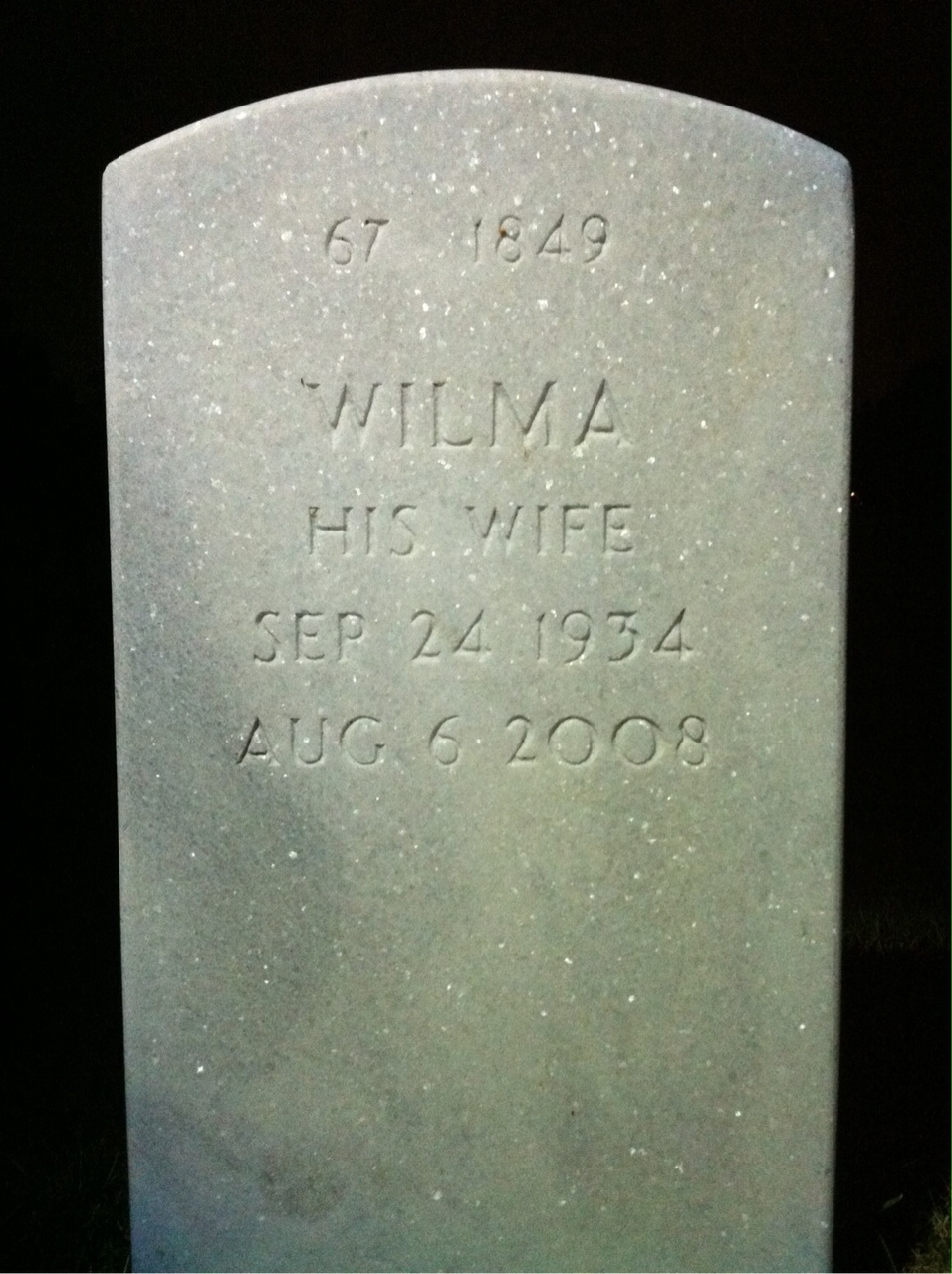 Back of headstone — William Scheetz