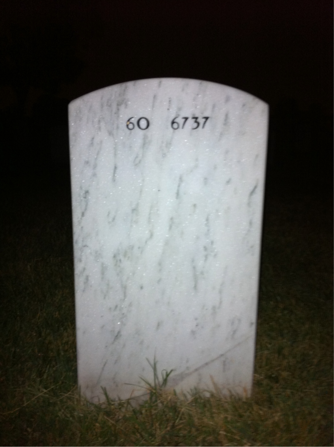 Back of headstone — Arthur Mckay