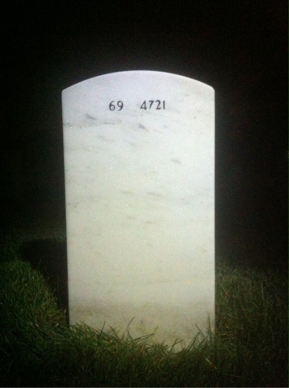 Back of headstone — Albin Lundberg