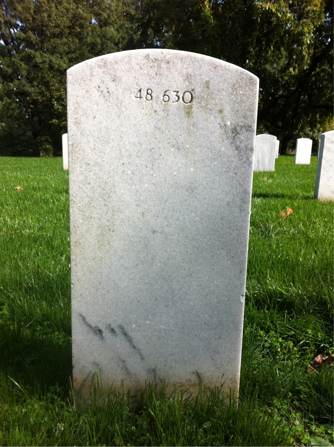 Back of headstone — Leonard Reedy