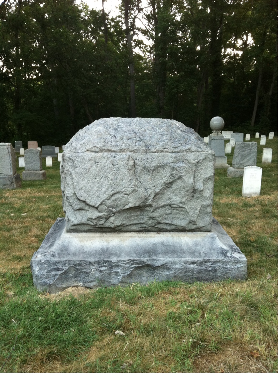 Back of headstone — Merritt Atwater