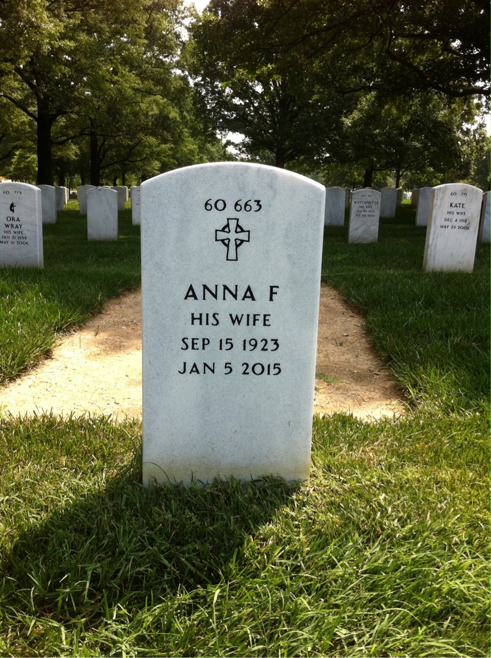 Back of headstone — Charles Schellhammer