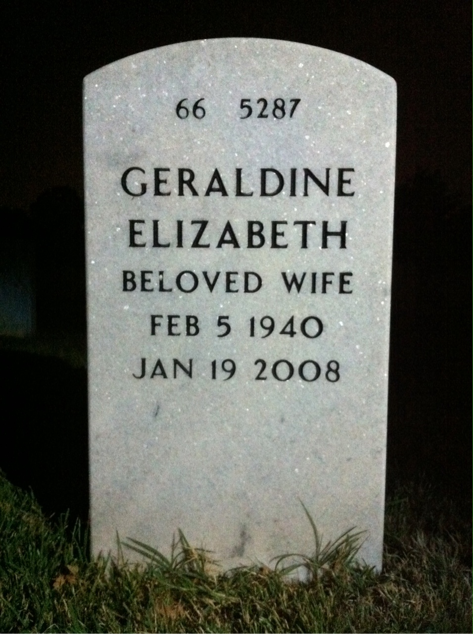 Back of headstone — Henry Glasper