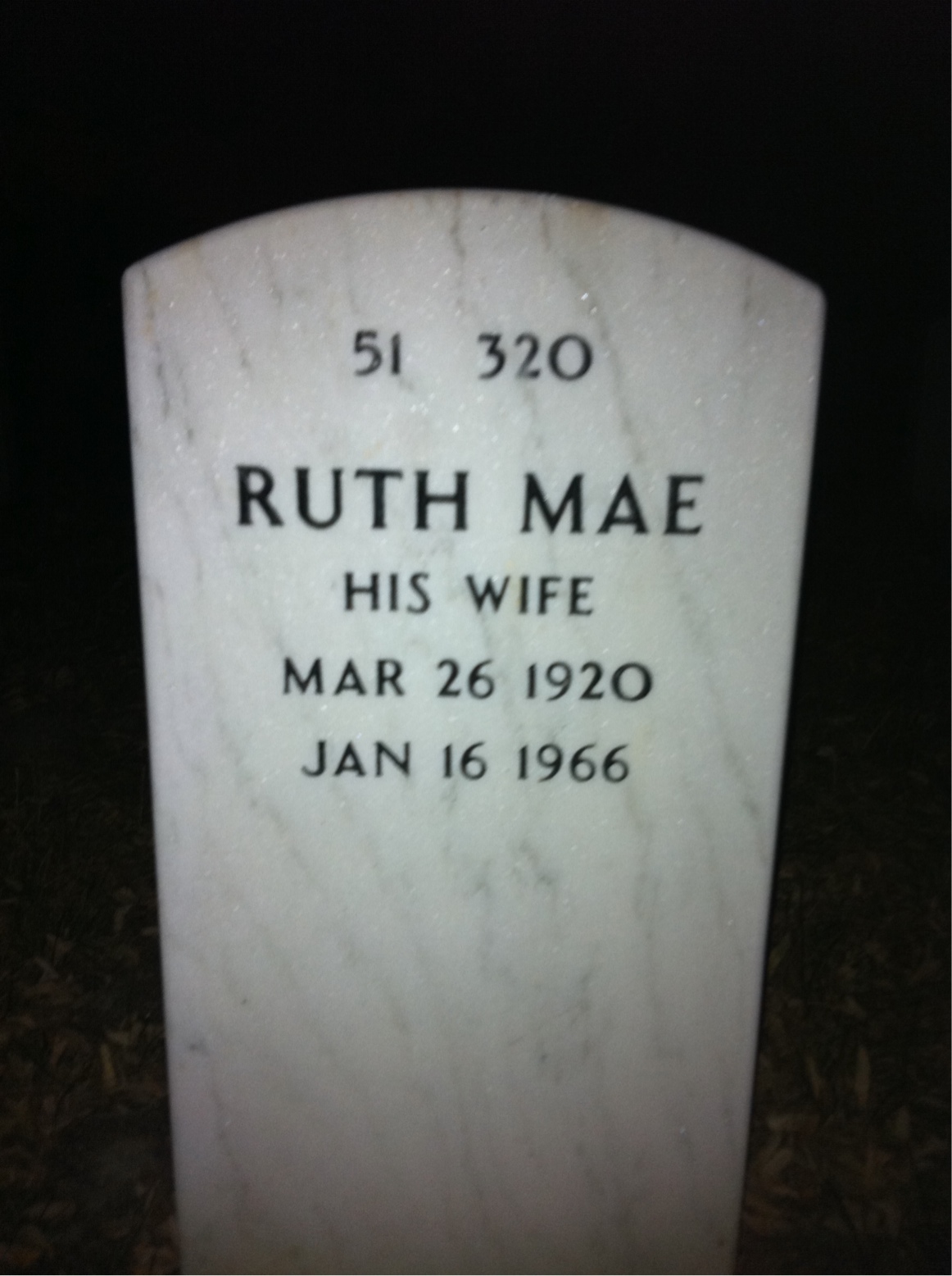 Back of headstone — Charles Muck