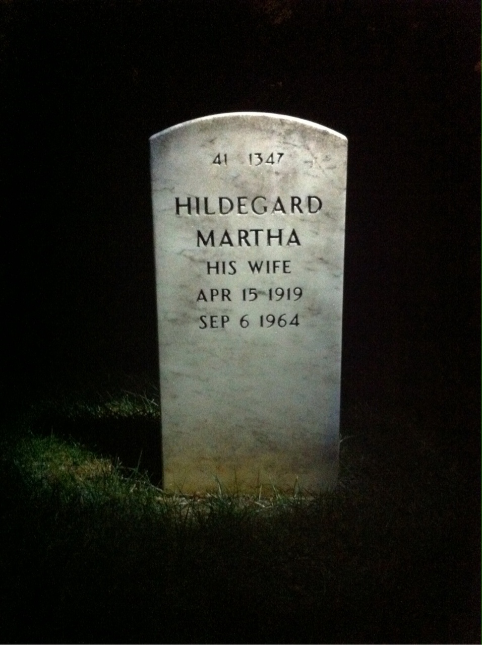 Back of headstone — Carl Lucci