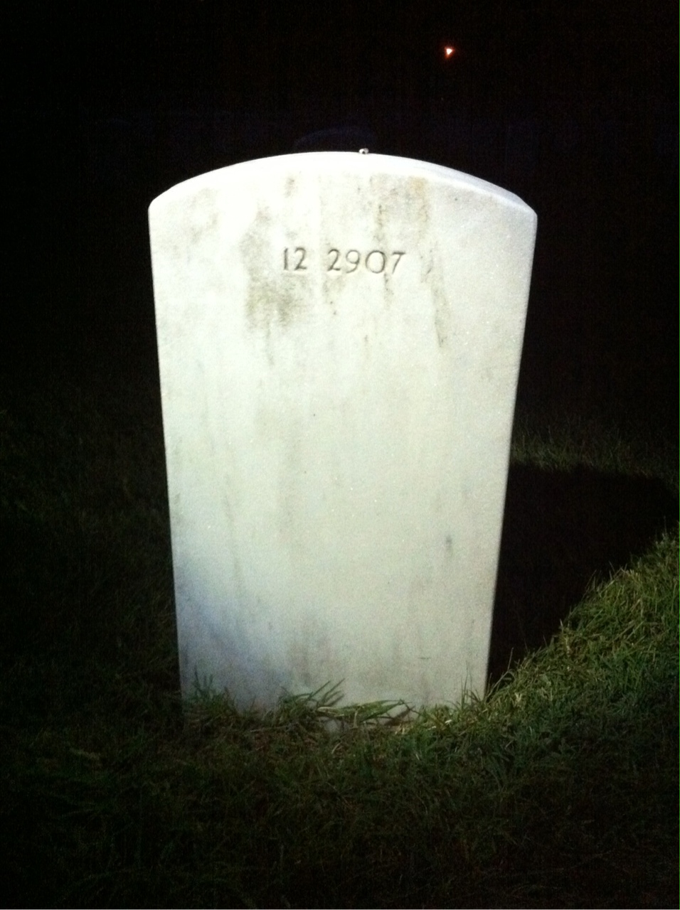 Back of headstone — Leonard Scott