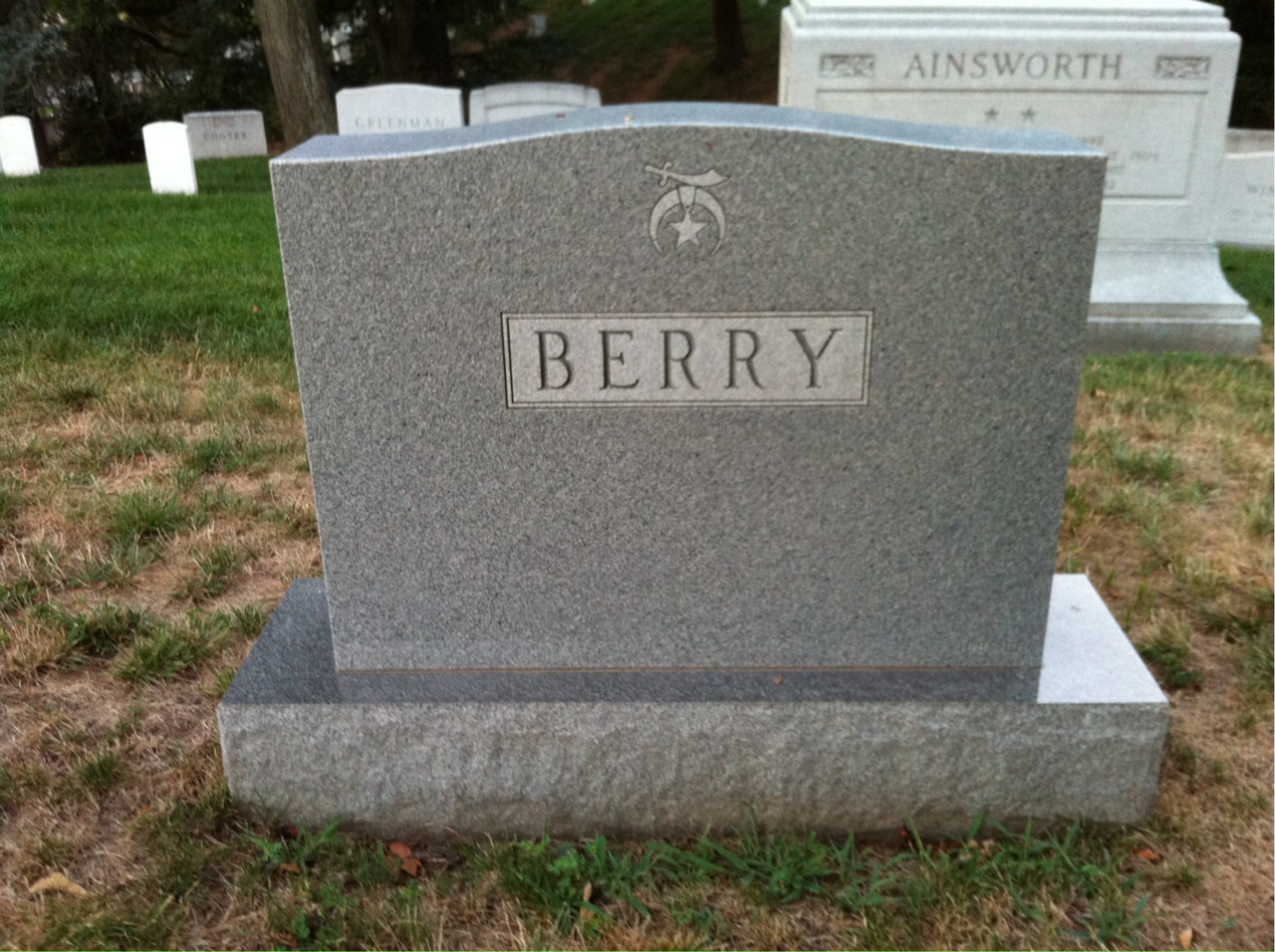 Back of headstone — Cooley Berry