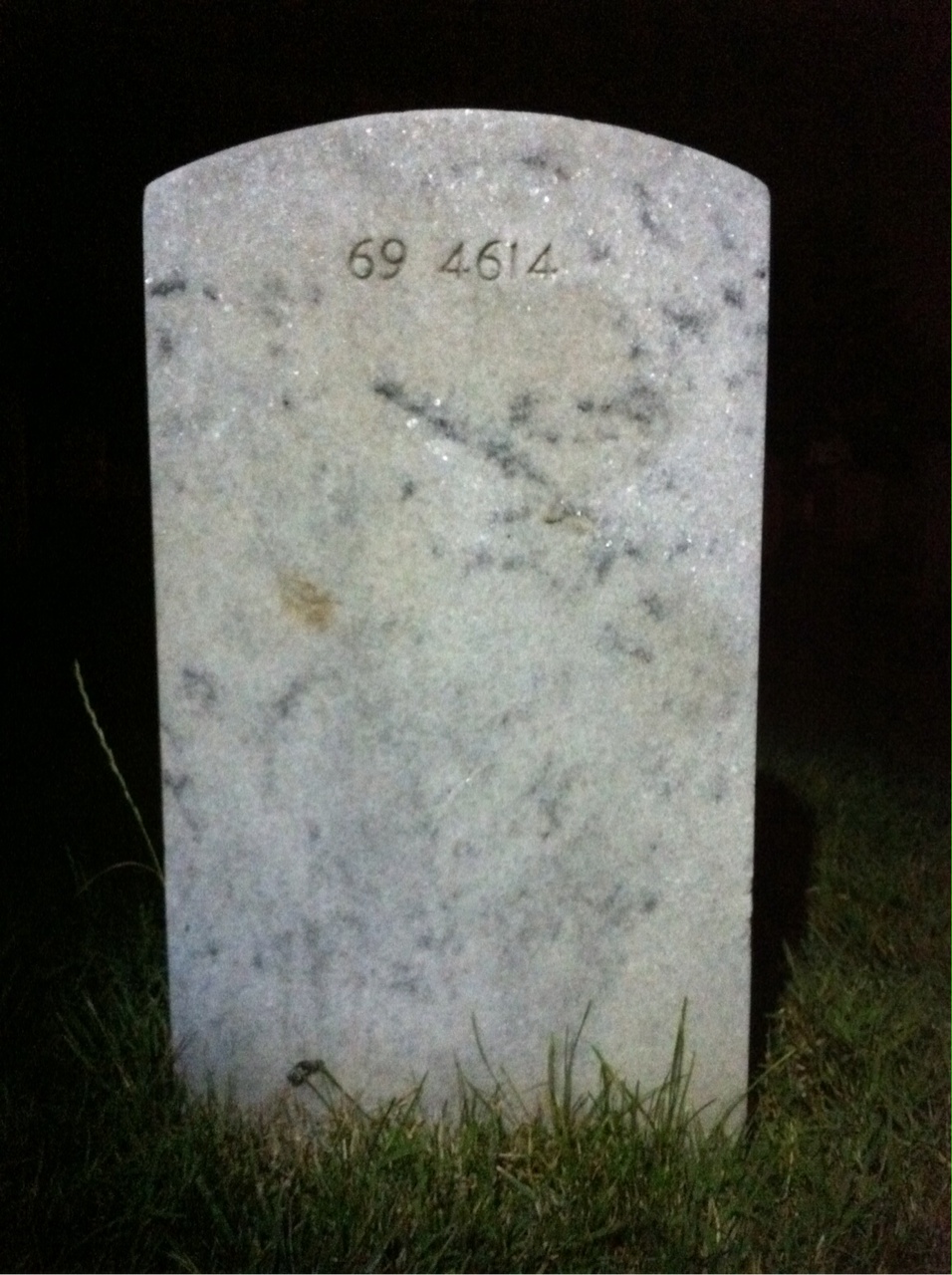 Back of headstone — Thomas Eugene Mcdaniels