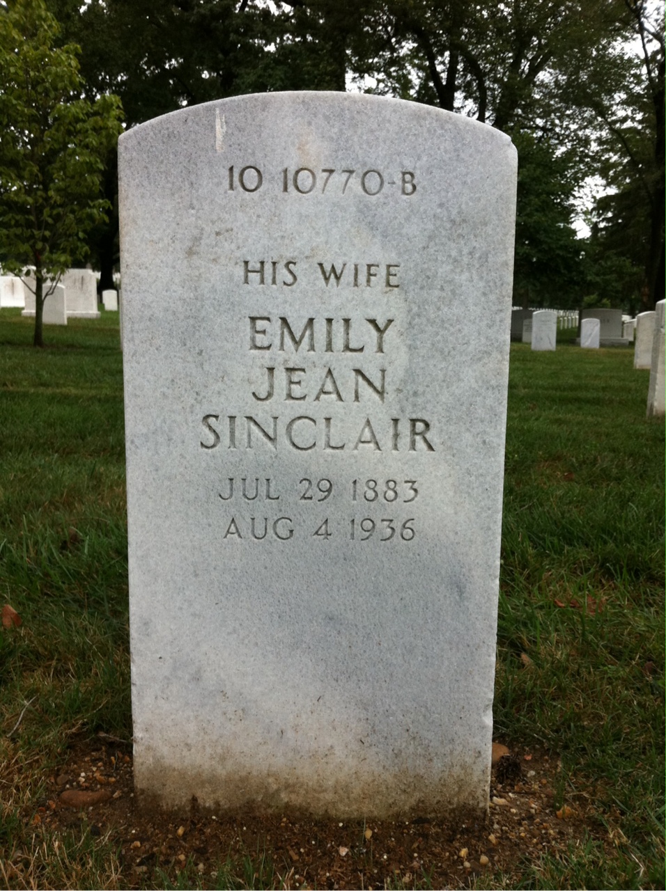 Back of headstone — John Cox