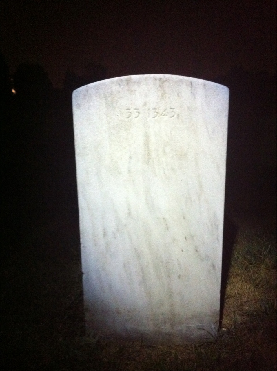 Back of headstone — Ralph Arnold