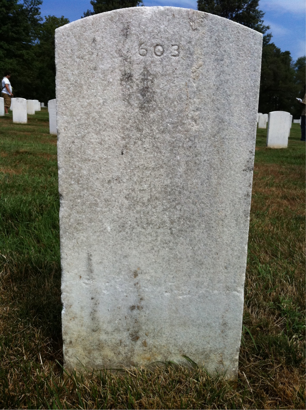 Back of headstone — Julius Moore