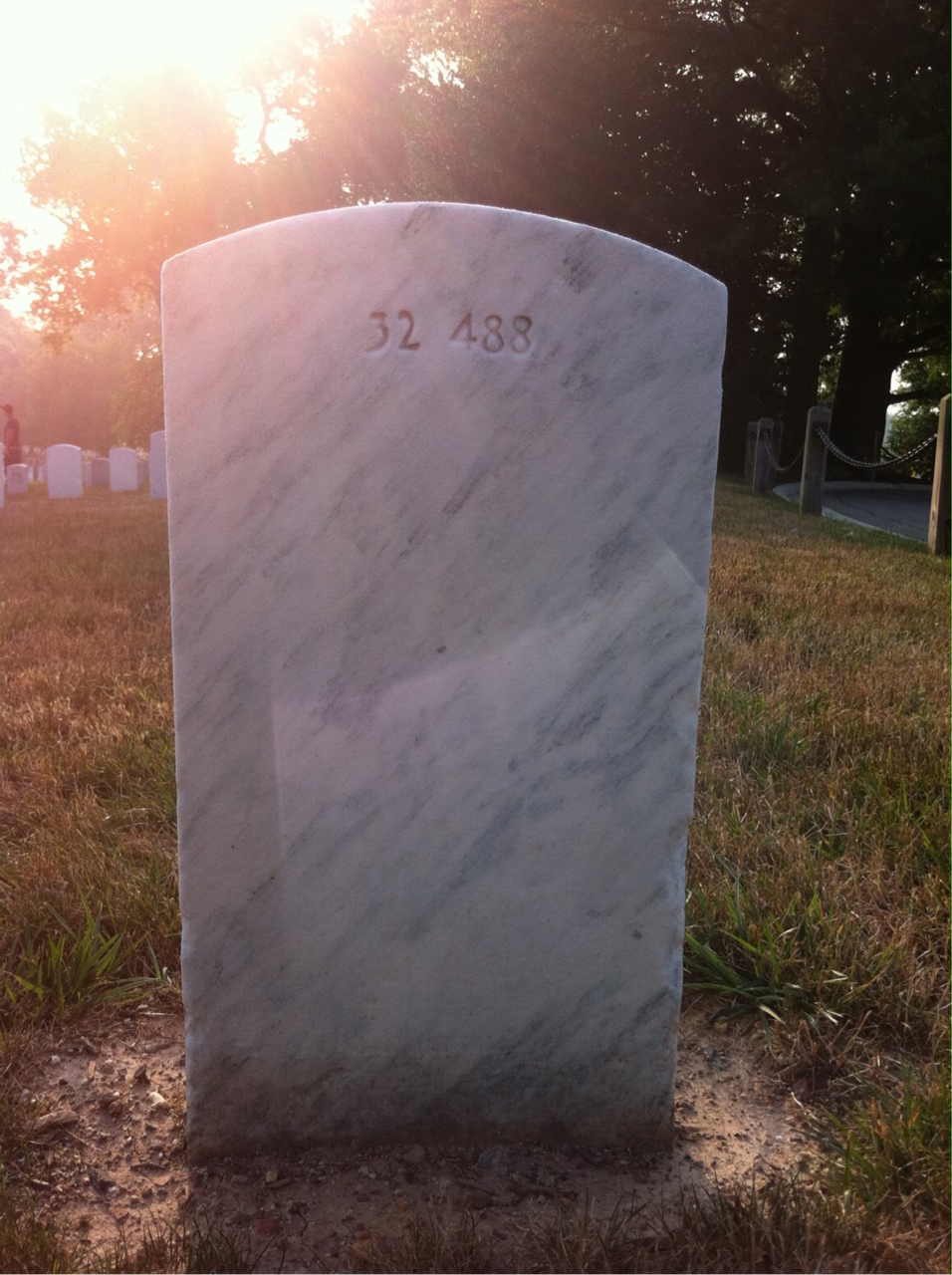 Back of headstone — James Alexander