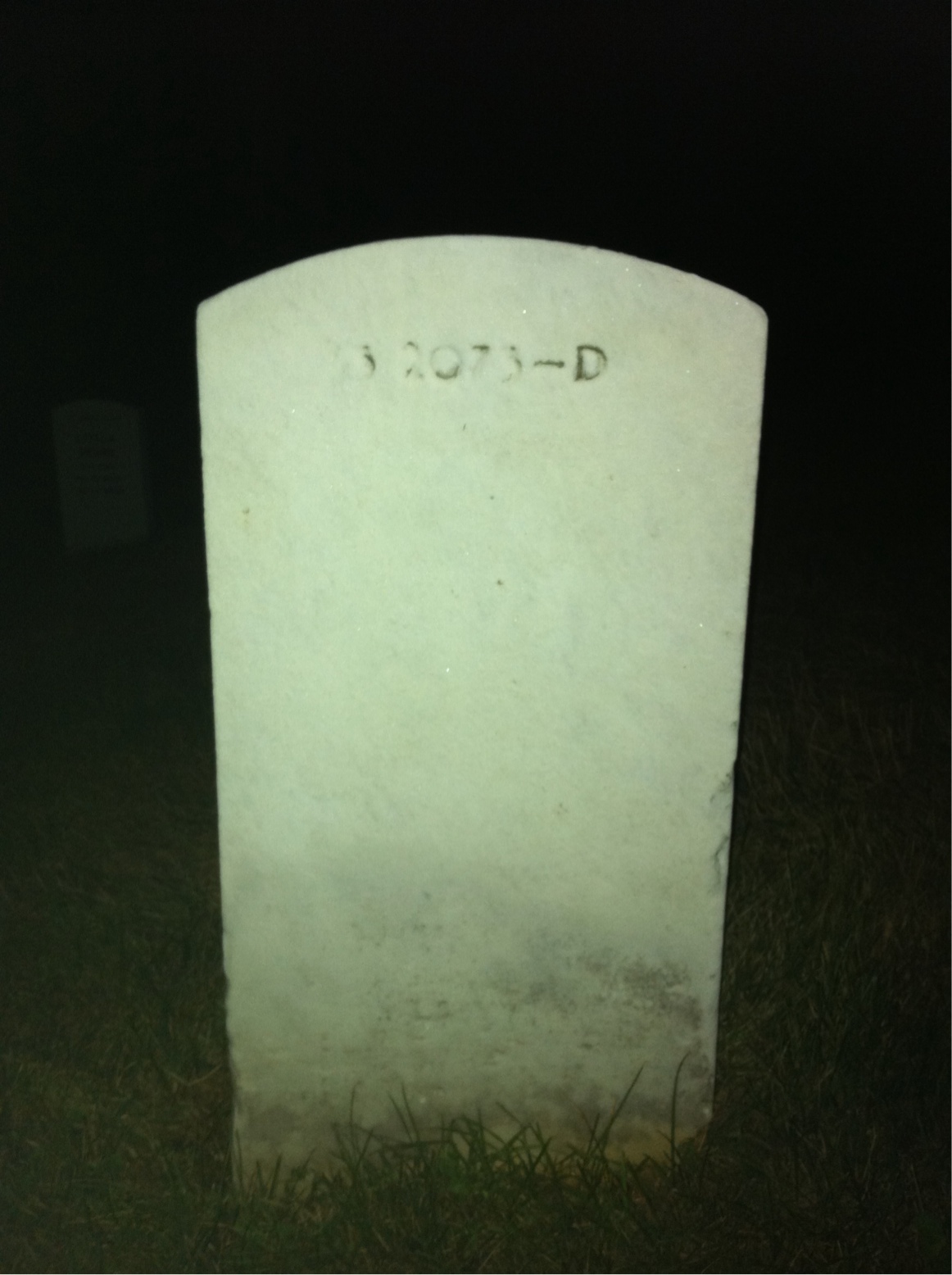 Back of headstone — Robert Abernethy