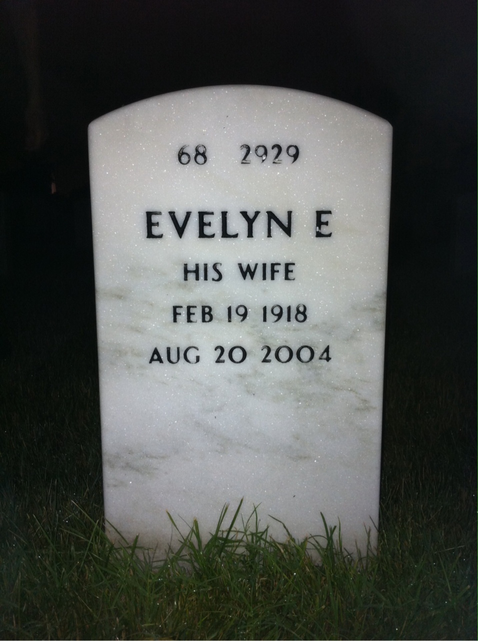 Back of headstone — William Herget