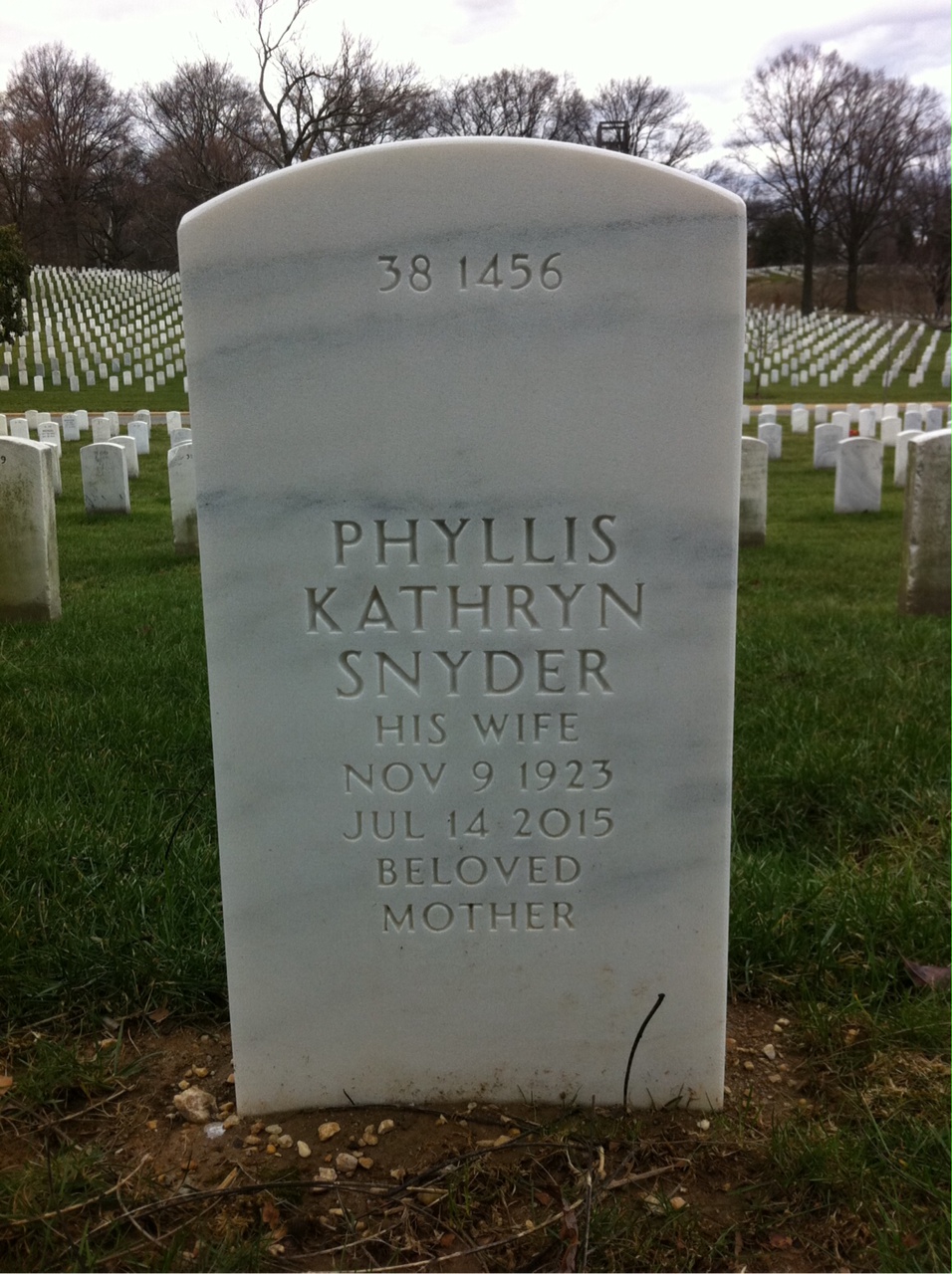 Back of headstone — Darwin Hutzell