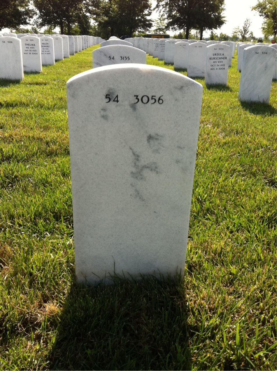 Back of headstone — Manuel Deboise