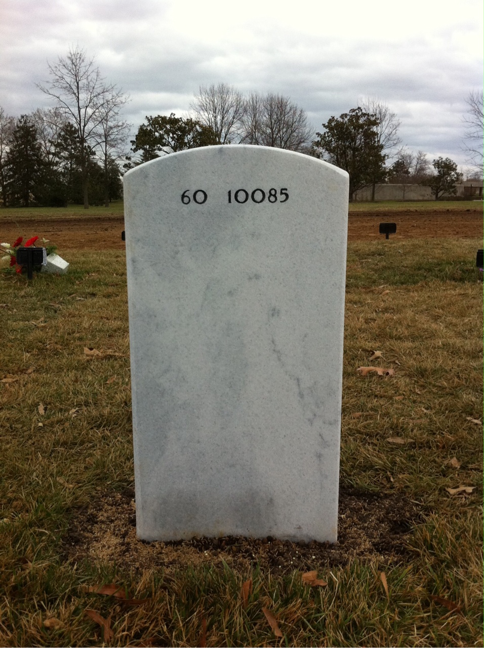 Back of headstone — Todd Stephen Lowell