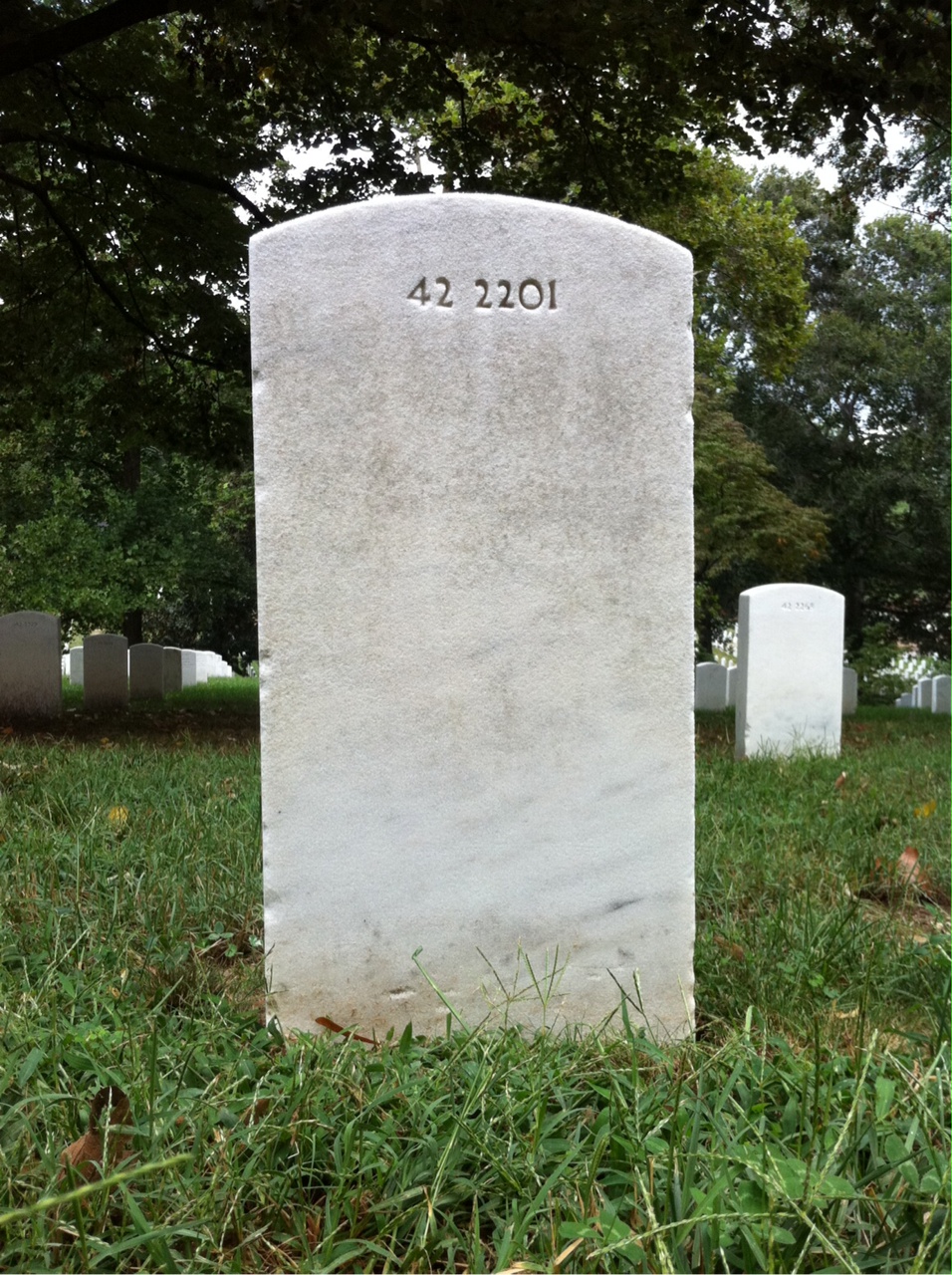 Back of headstone — Pierce Adiquatis