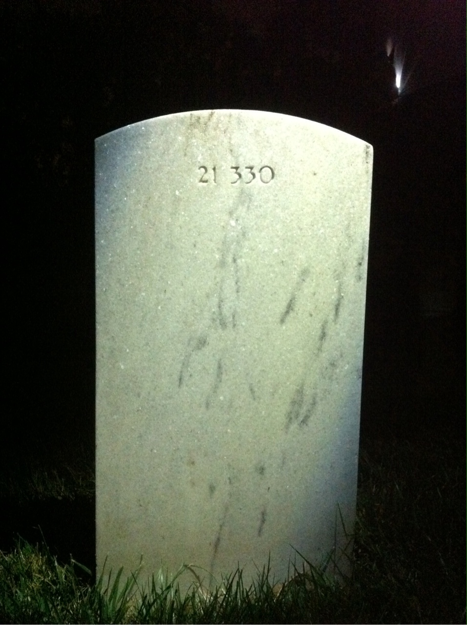 Back of headstone — Harriett Converse