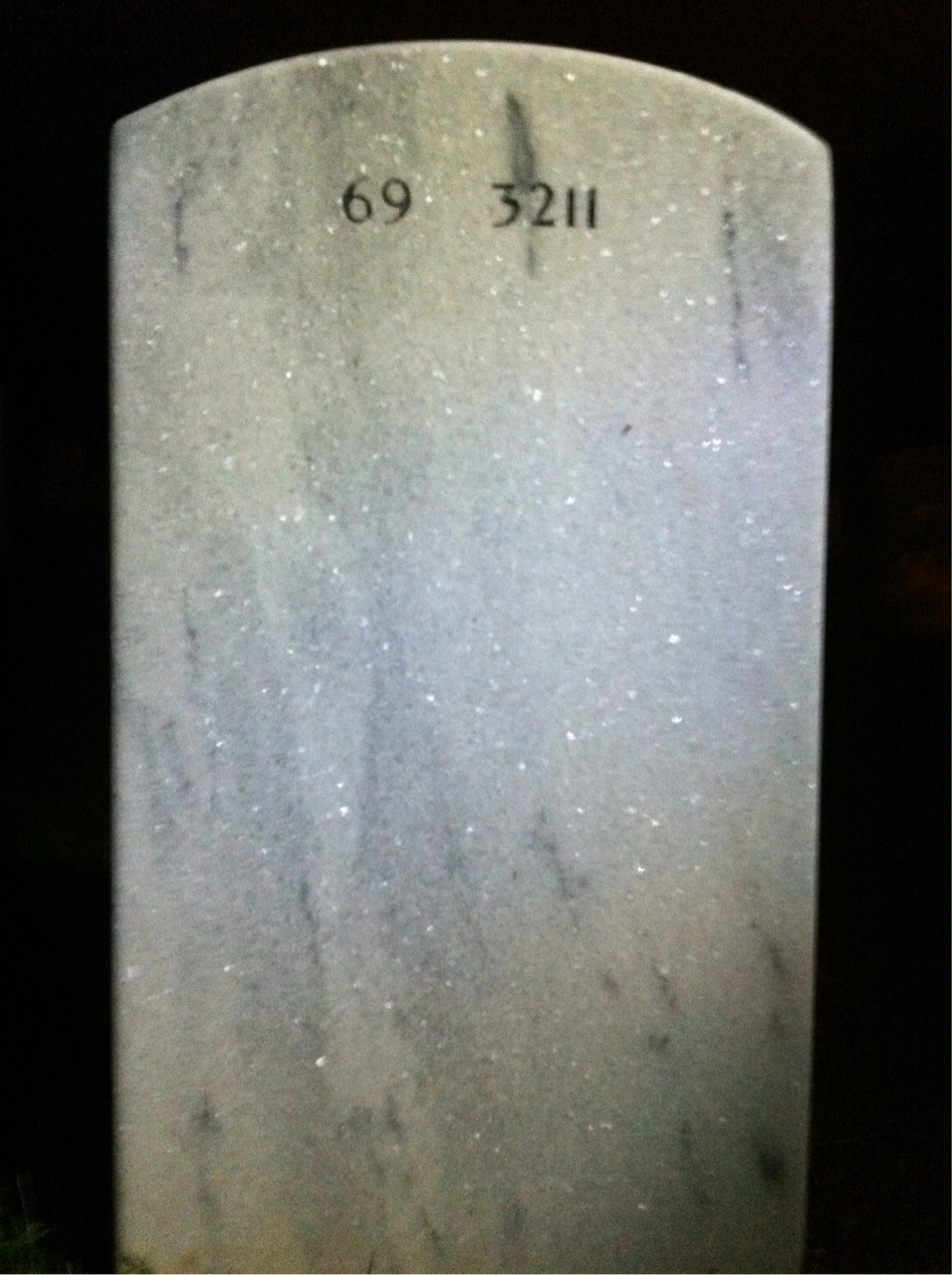 Back of headstone — Robert Keefe