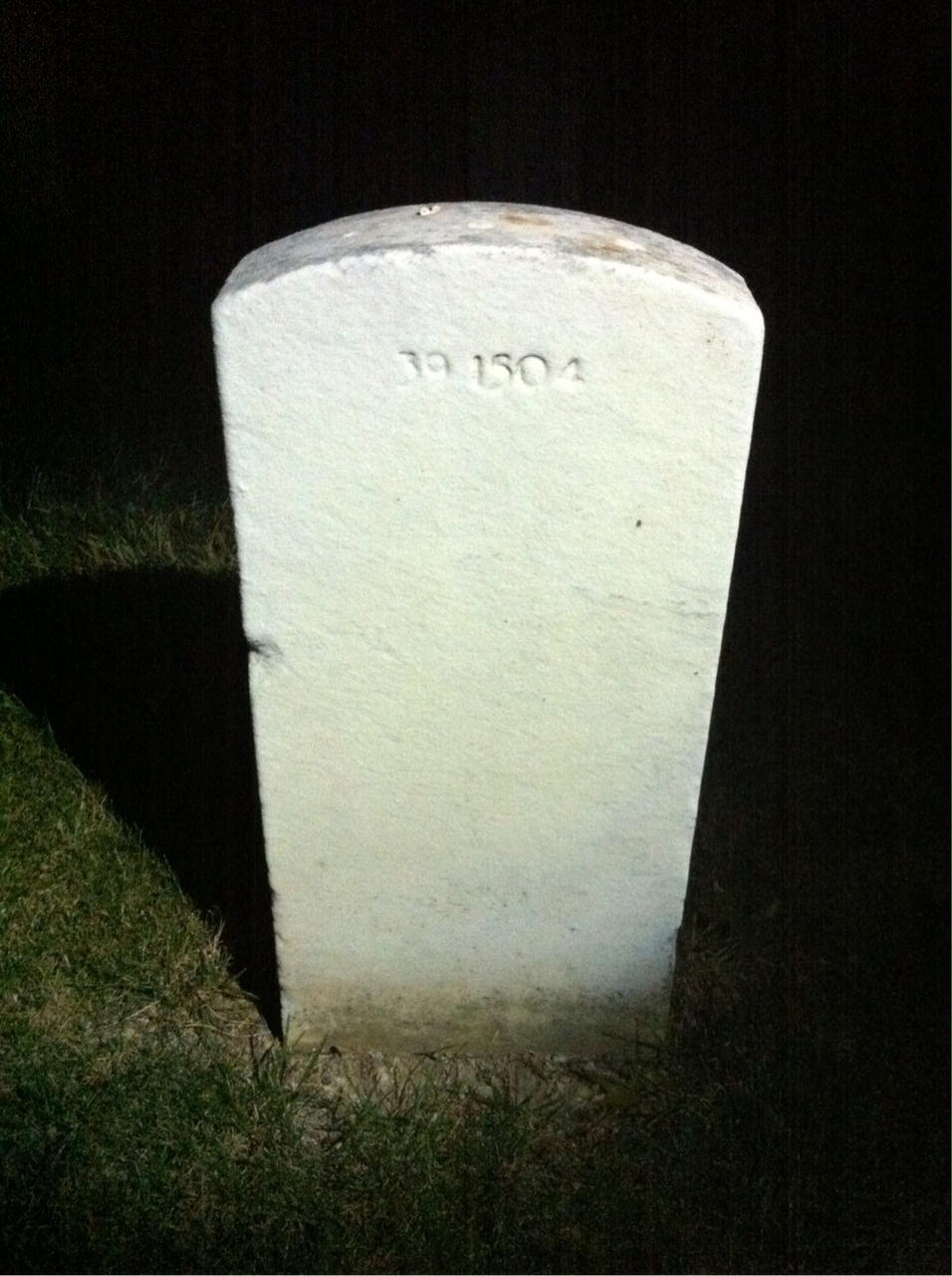 Back of headstone — Walter Scott