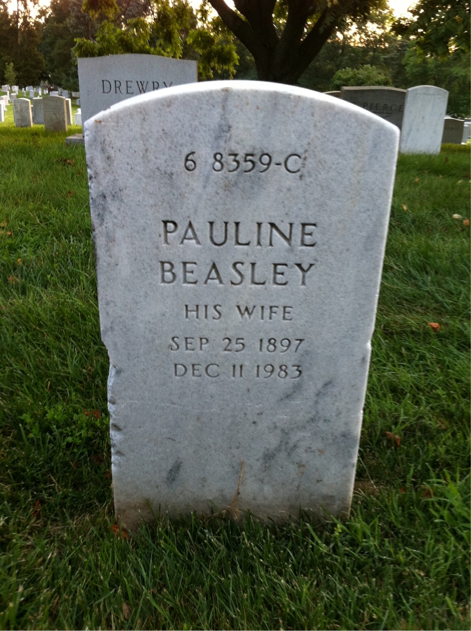 Back of headstone — Thomas Ganntabner Dobyns