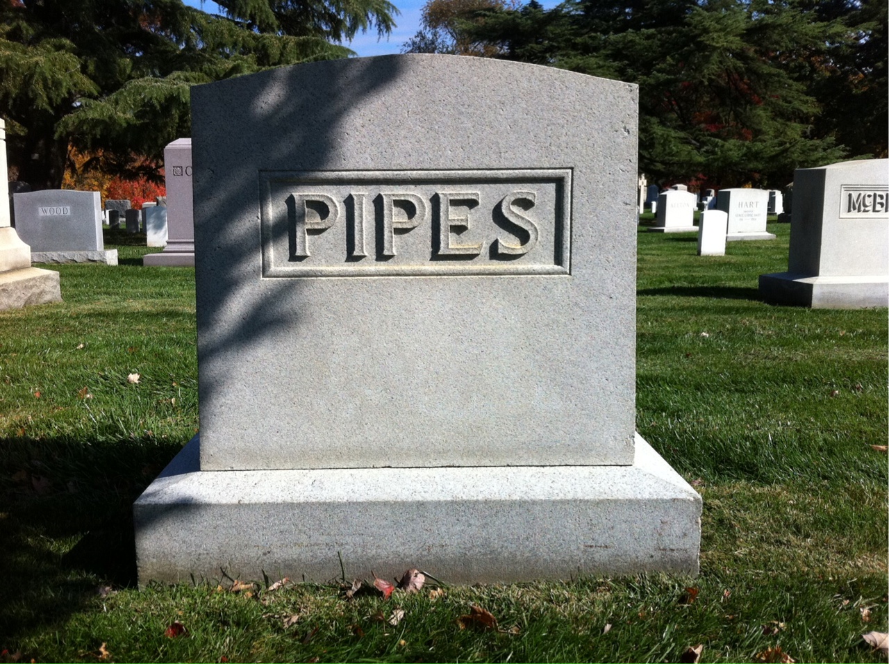 Headstone of James Pipes