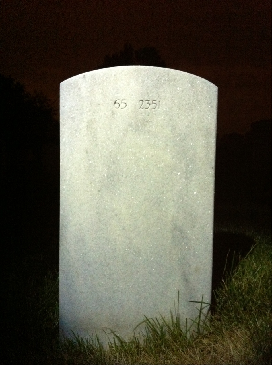 Back of headstone — Judith Anderson