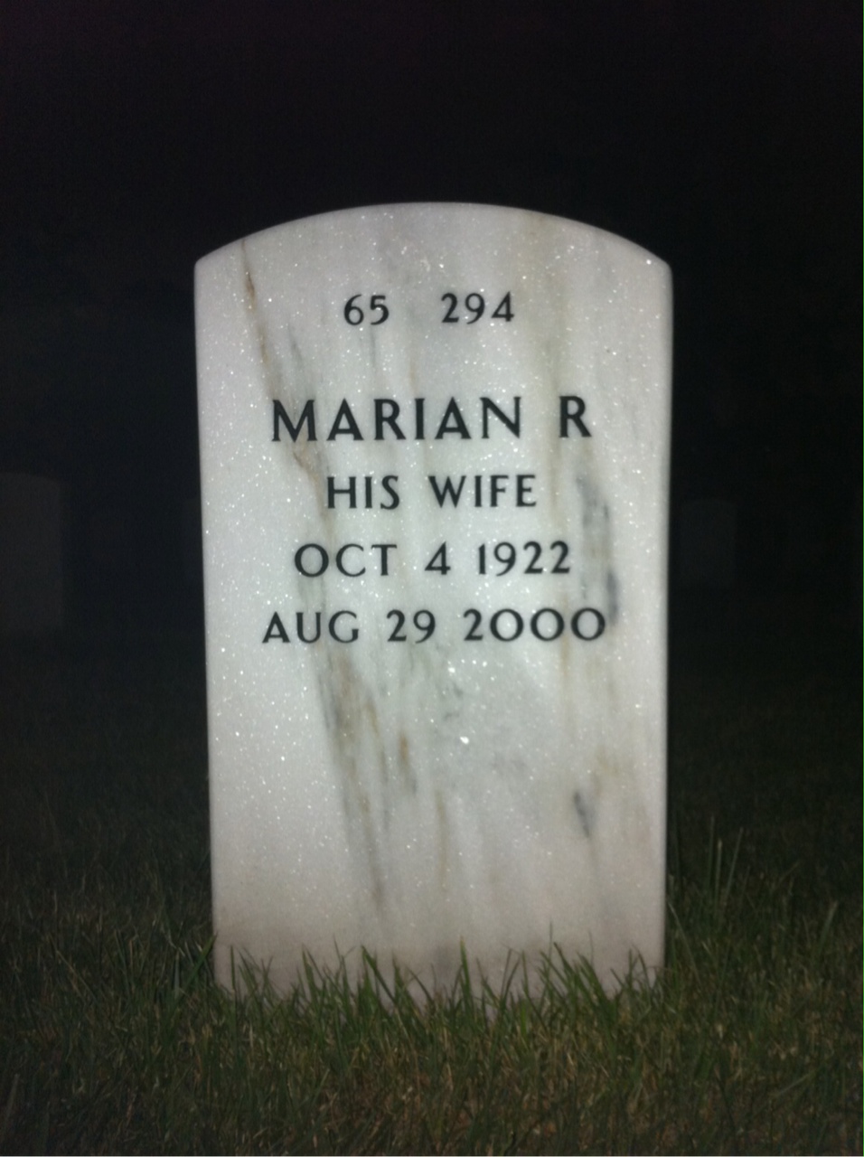 Back of headstone — Herbert Speakes