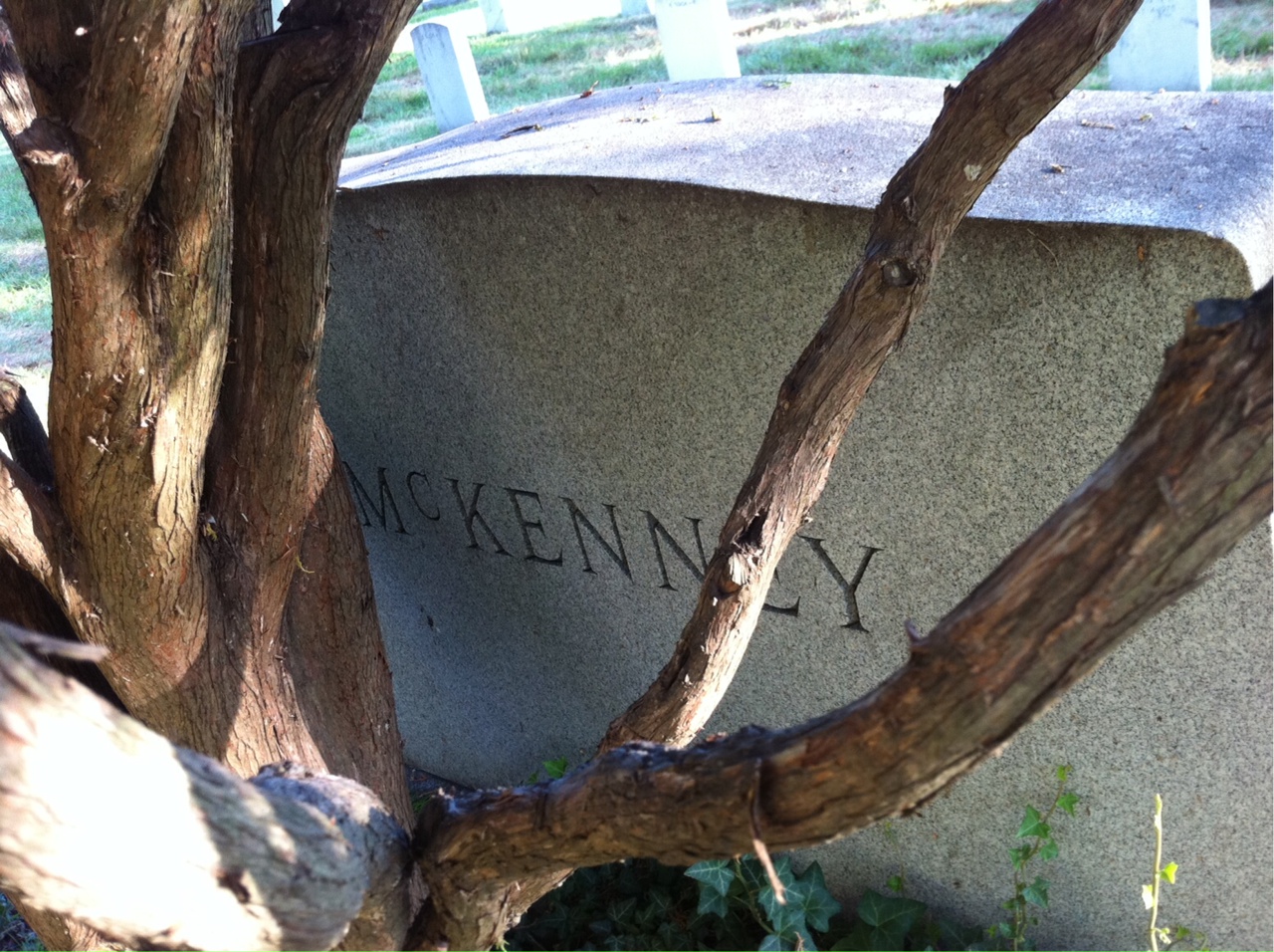 Back of headstone — Eleanor Mckenney