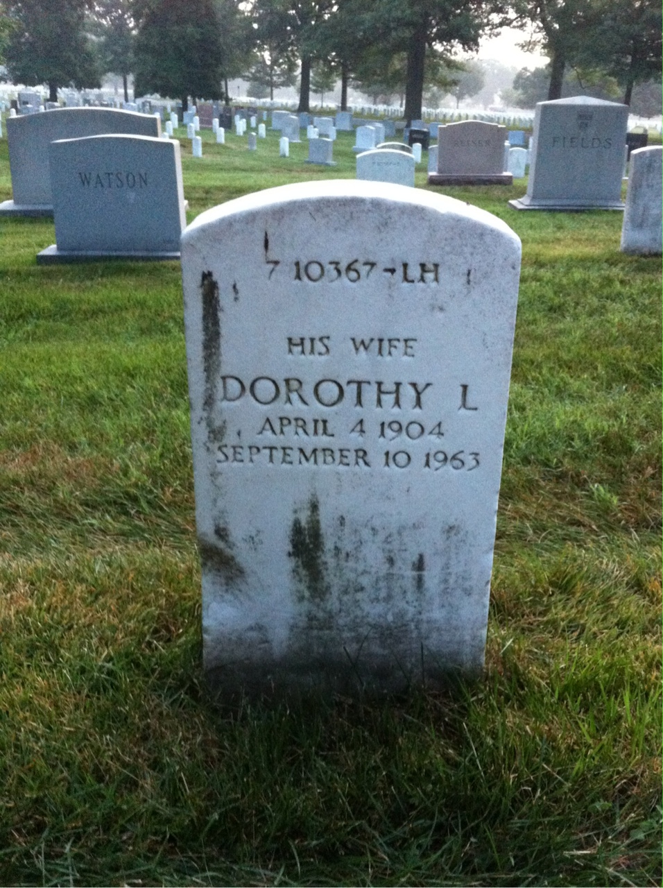 Back of headstone — William Miller