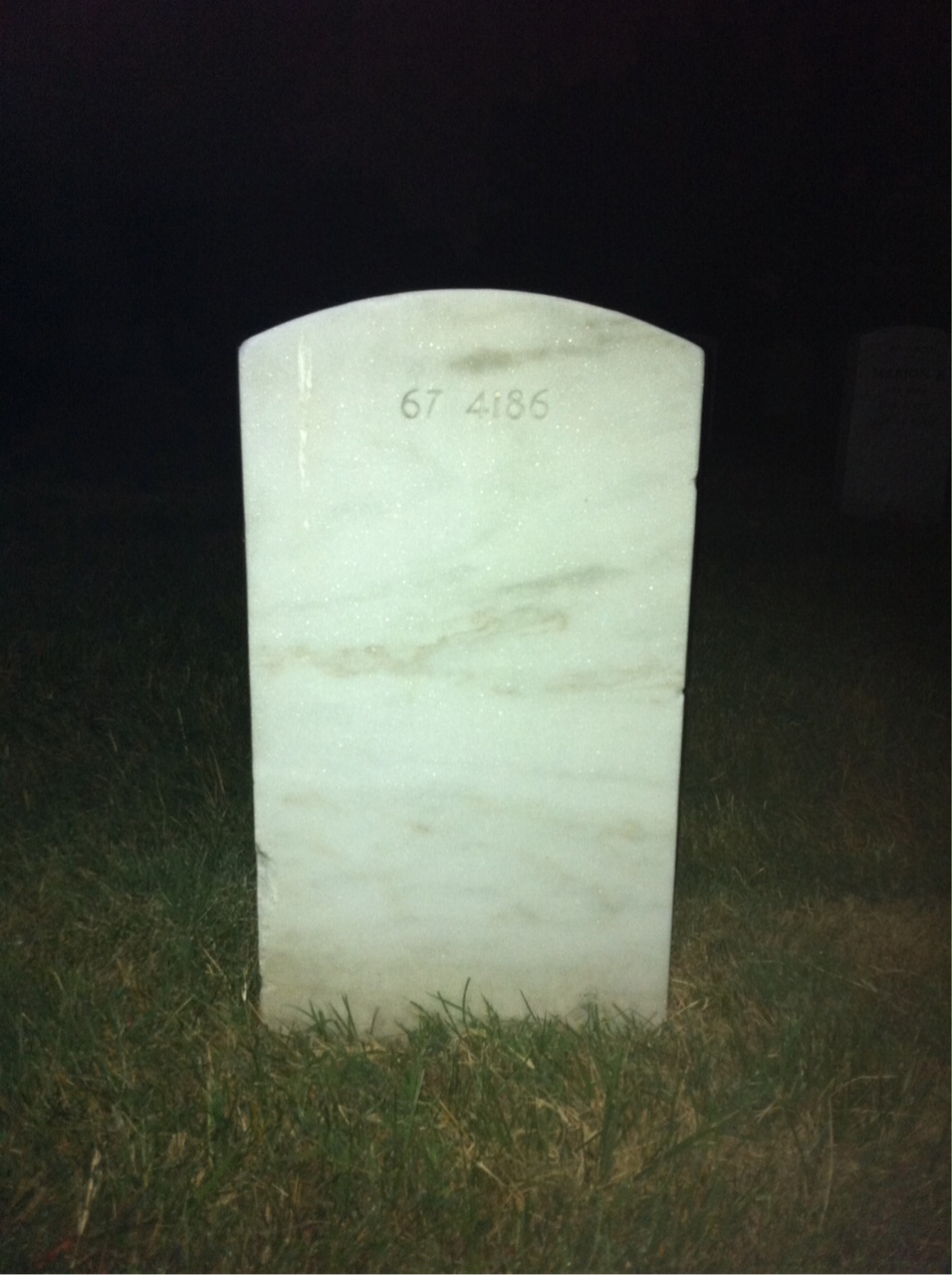 Back of headstone — Carl Melton
