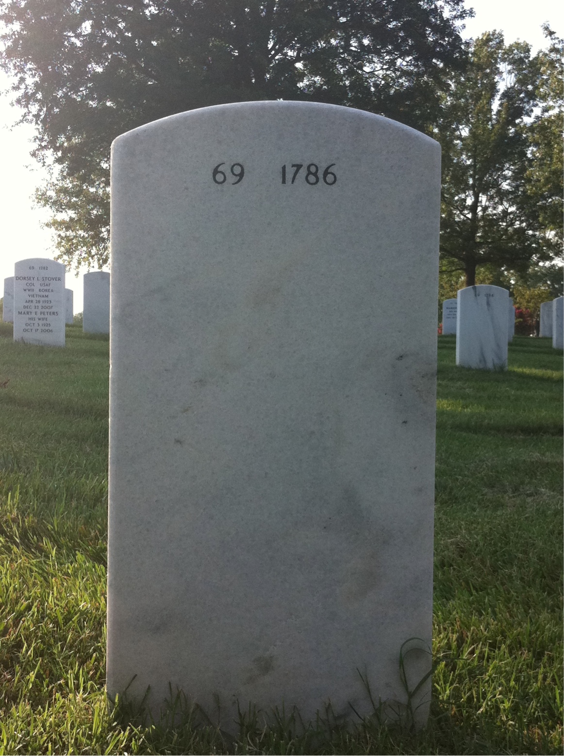 Back of headstone — Edward White