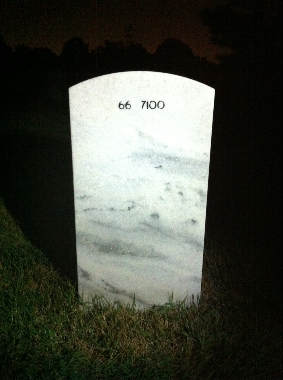 Back of headstone — Wilton Aplphonso Zanders