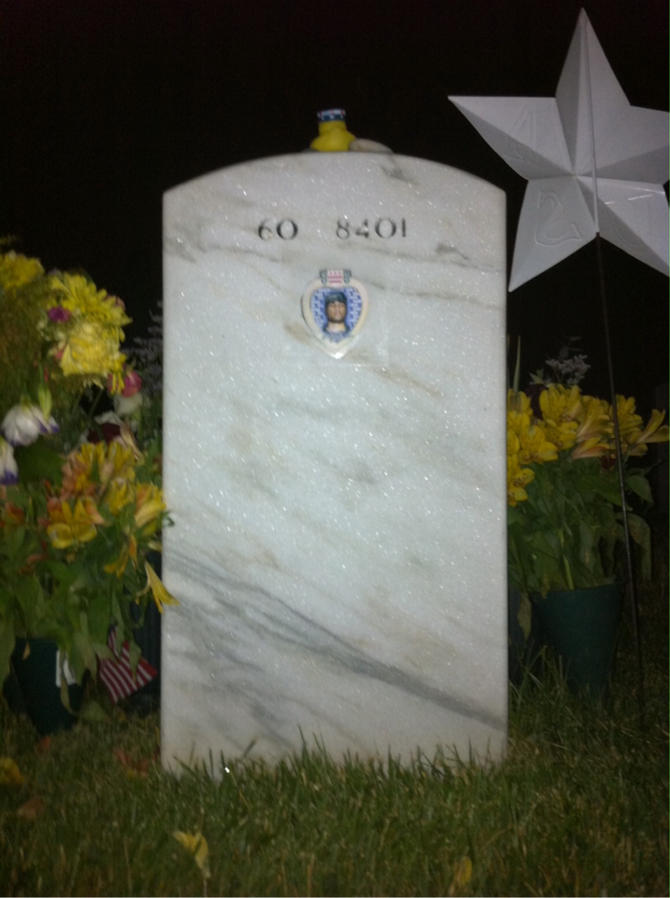 Back of headstone — Andy Anderson