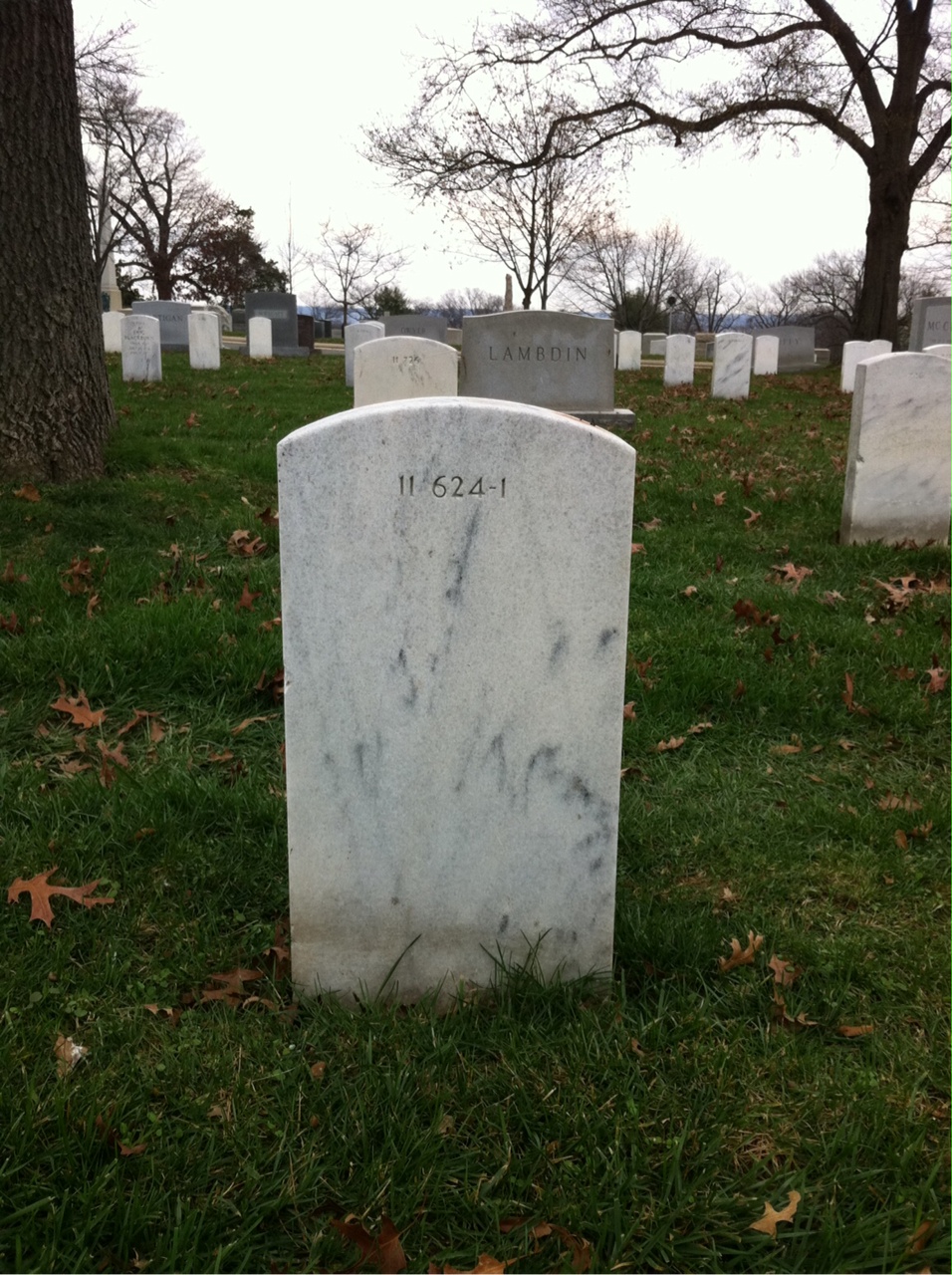Back of headstone — Francis Myers