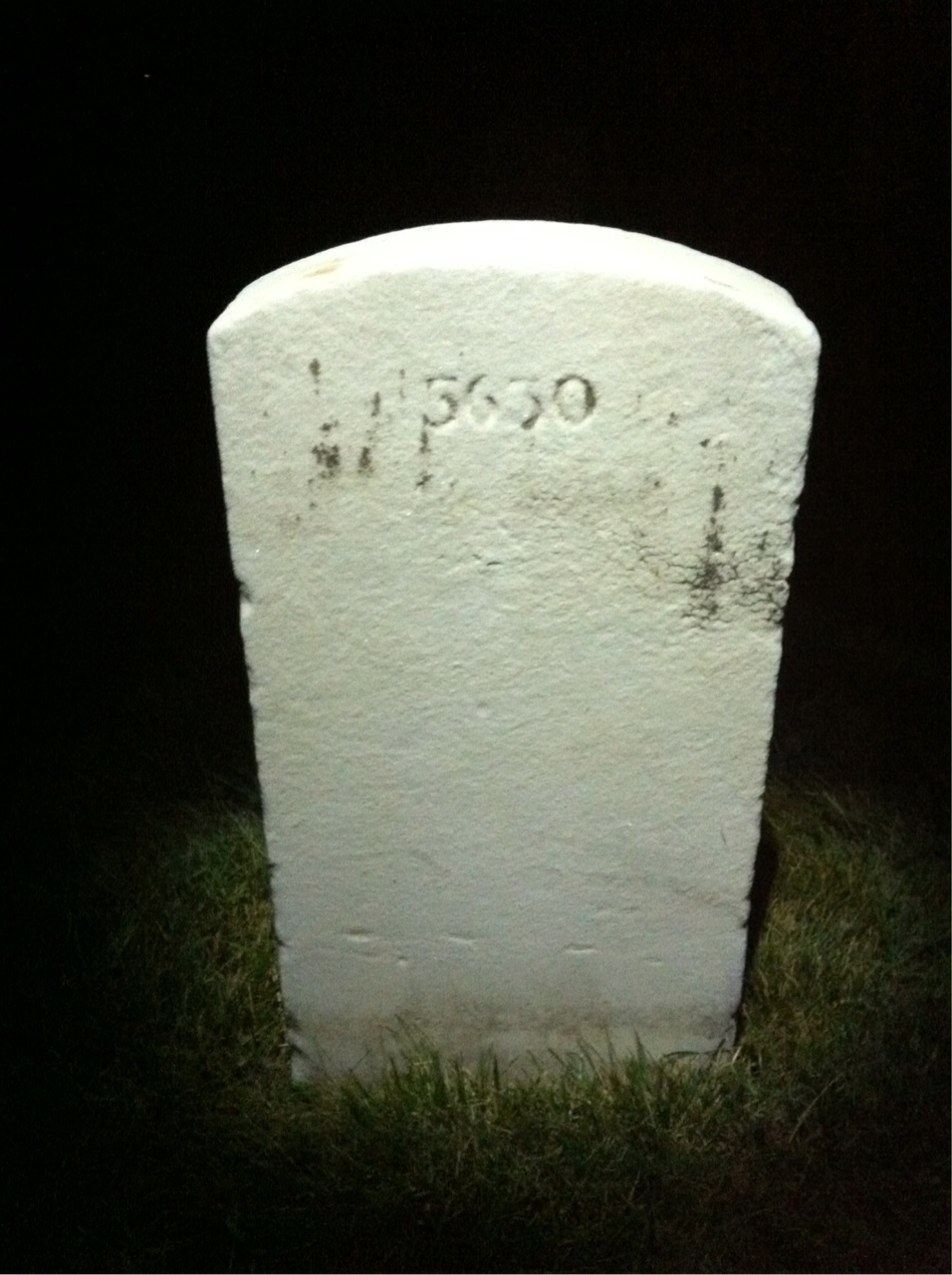 Back of headstone — Dean Anker